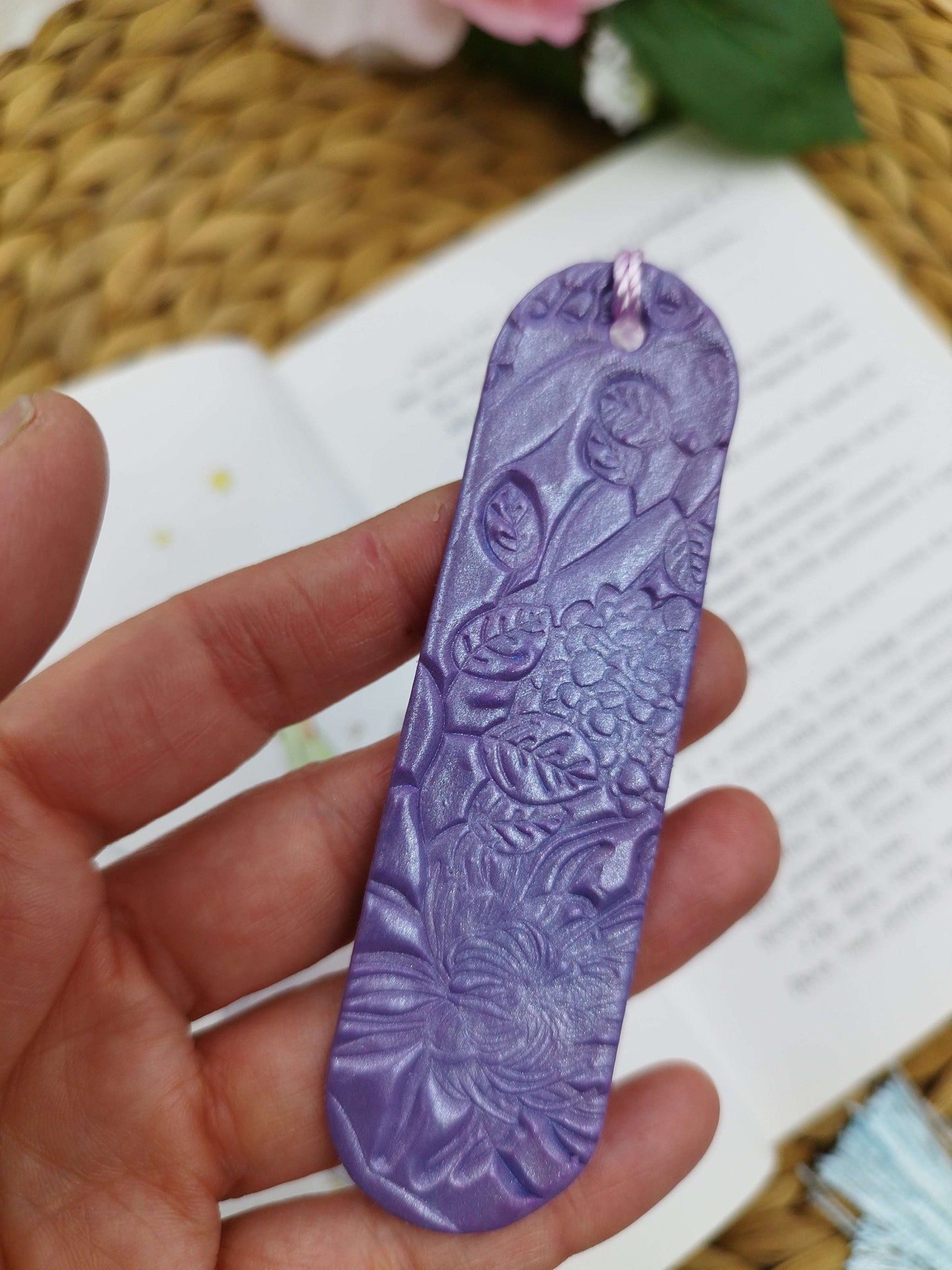 Segnalibro Artigianale a Petali | Aurora Rosa e Lilla