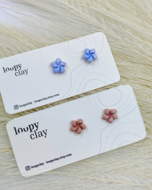 Orecchini fiorellini - delicati tocchi di primavera - Loopy Clay