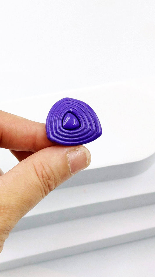 anello regolabile design viola acceso - Loopy Clay