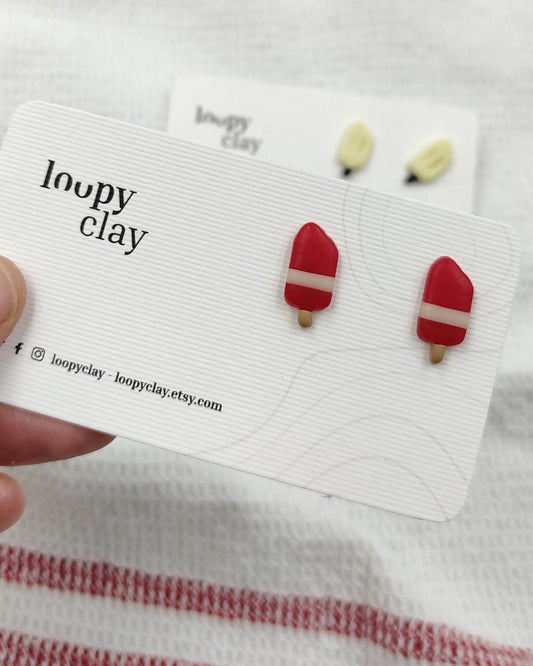 Orecchini ghiacciolo - Loopy Clay