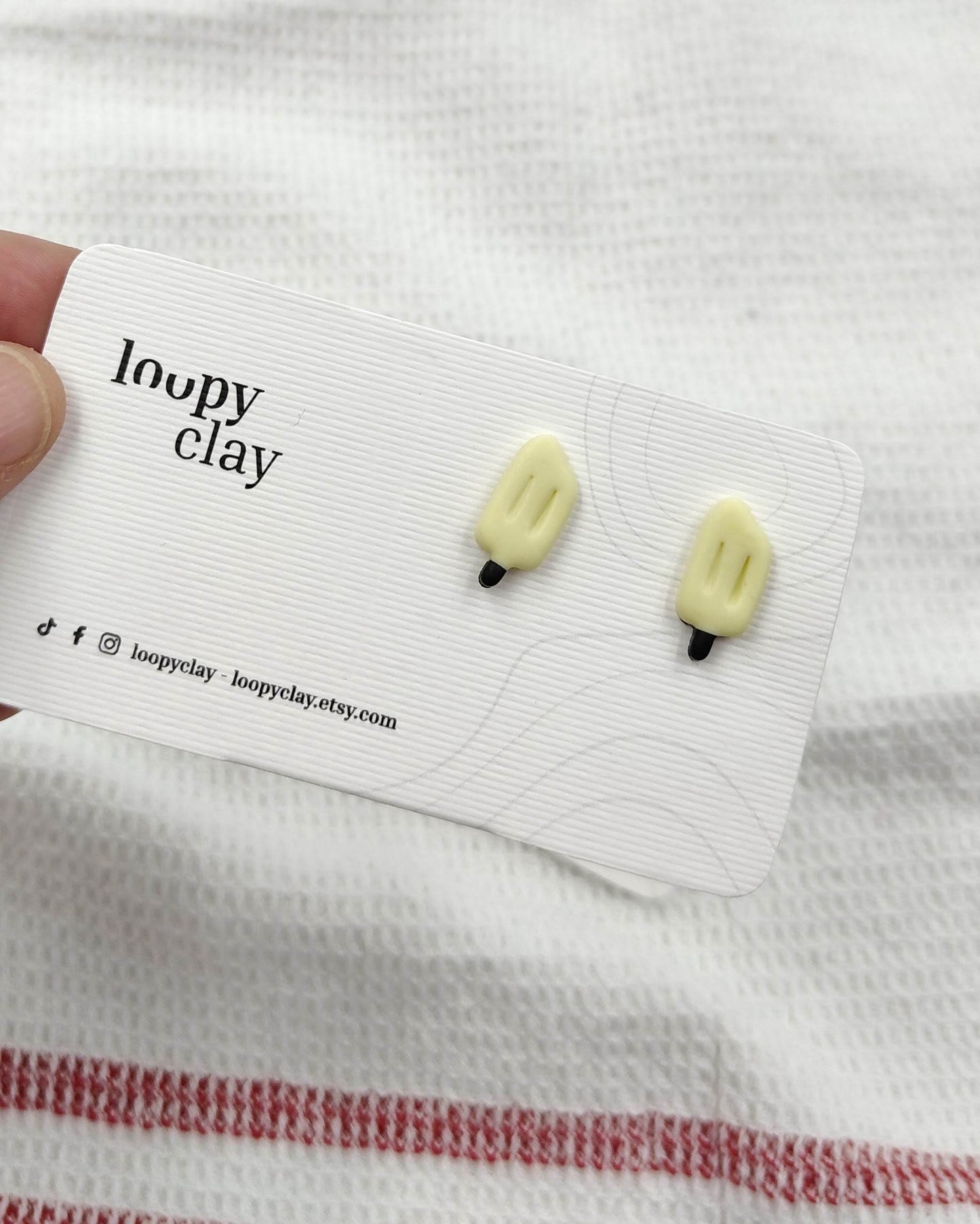 Orecchini ghiacciolo - Loopy Clay