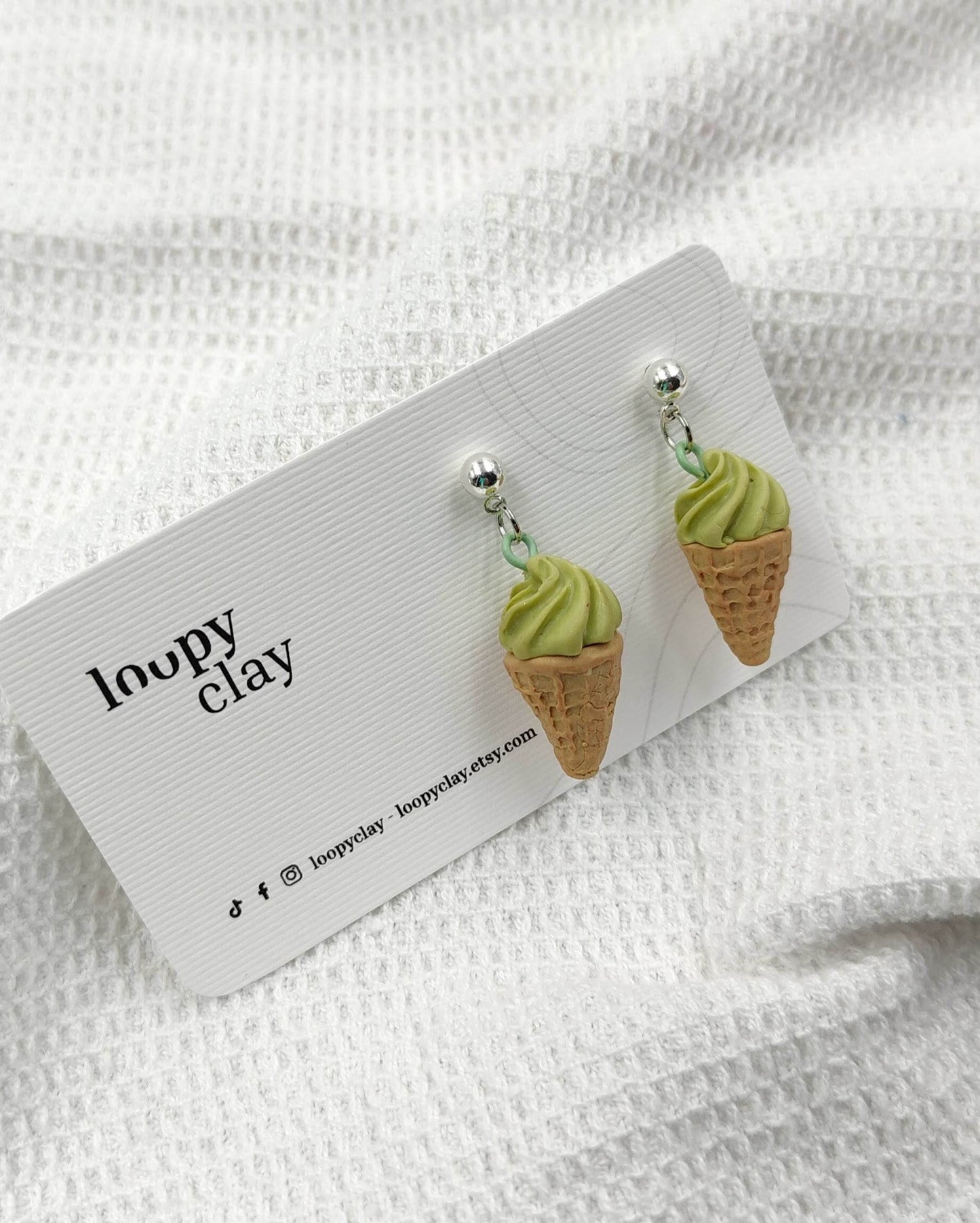 Orecchini cono gelato - Loopy Clay