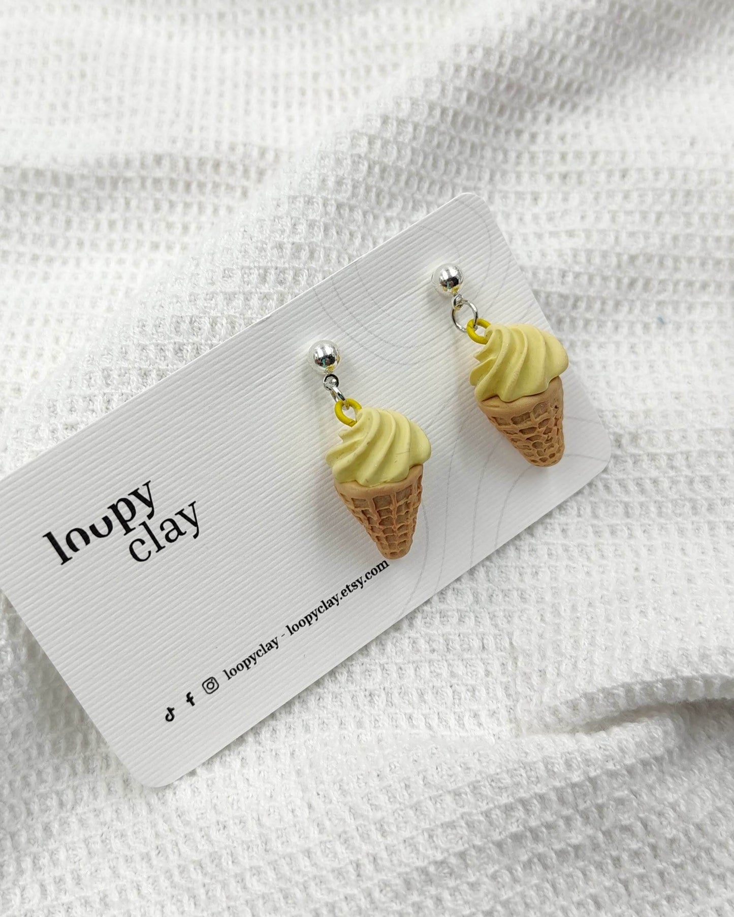 Orecchini cono gelato - Loopy Clay