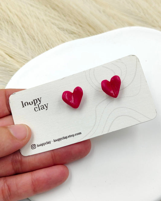 Orecchini minimal cuore volante