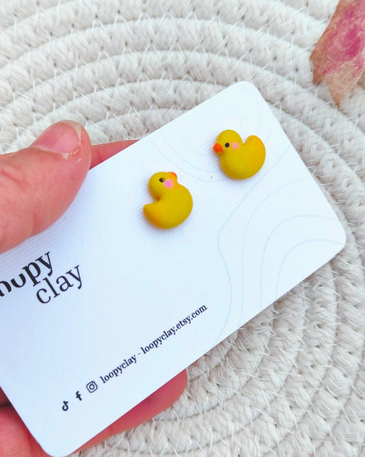 Orecchini a bottone paperella