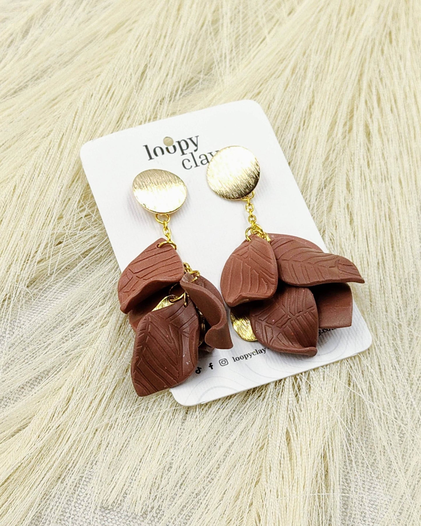 "Whispers of Nature": Nude Handcrafted Earrings for a Delicate Elegance