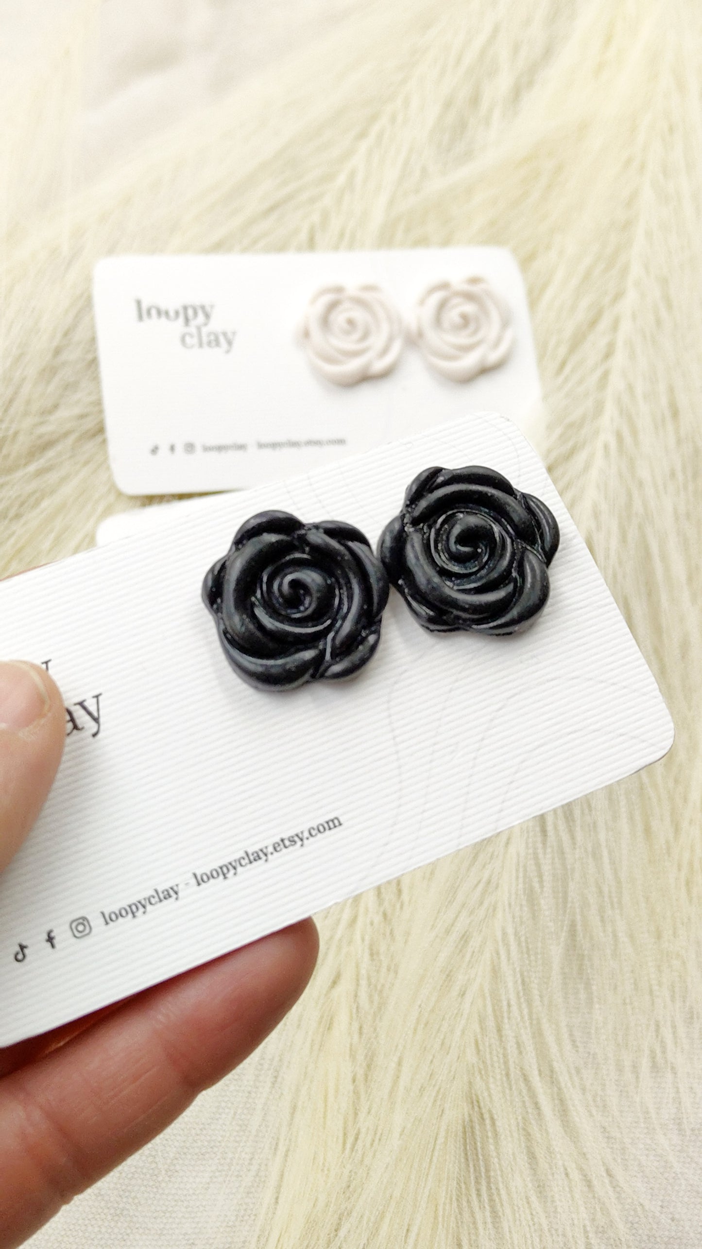 Stylized Rose Stud Earrings