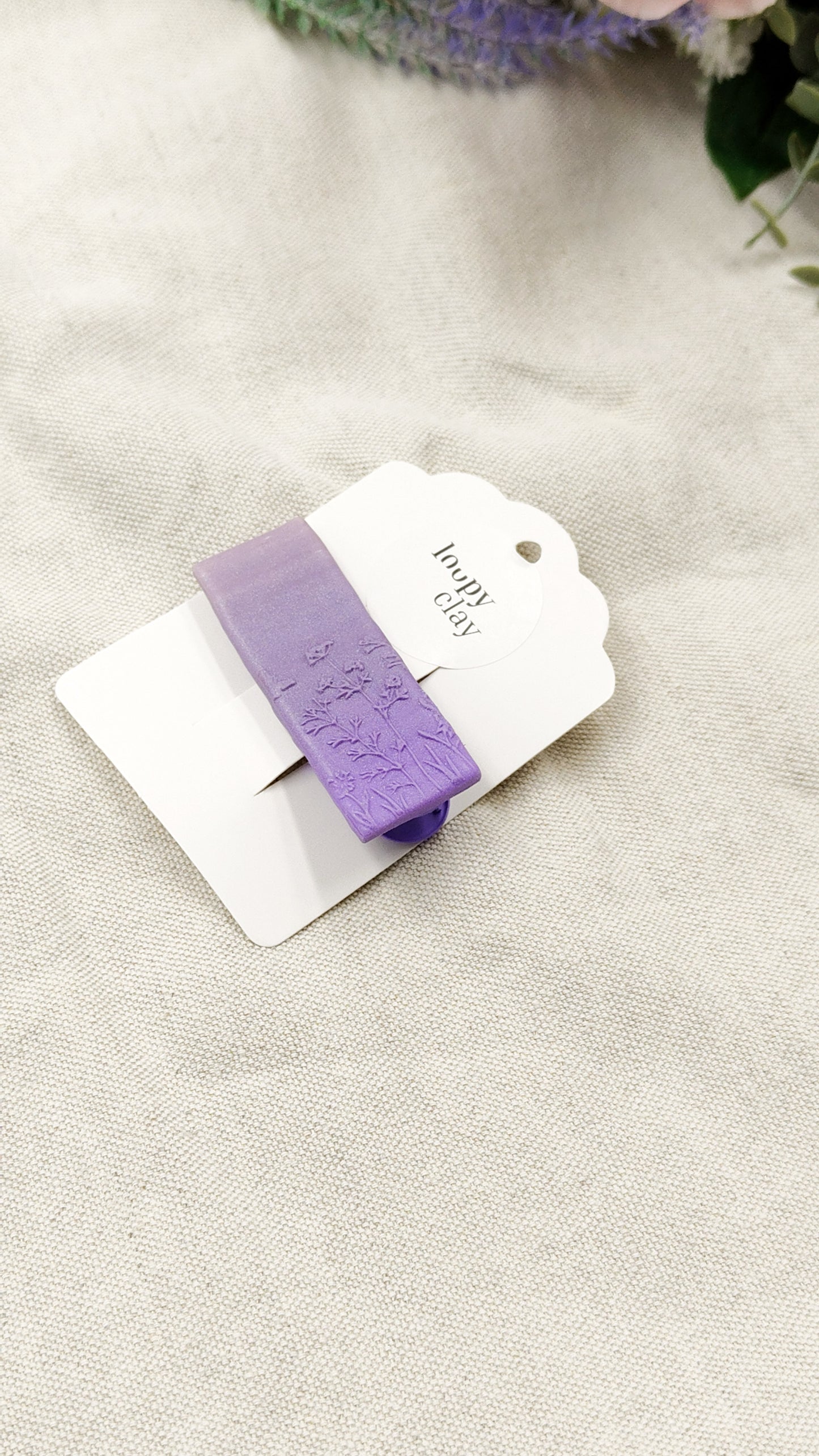 Fermagli capelli con fiori dipinti