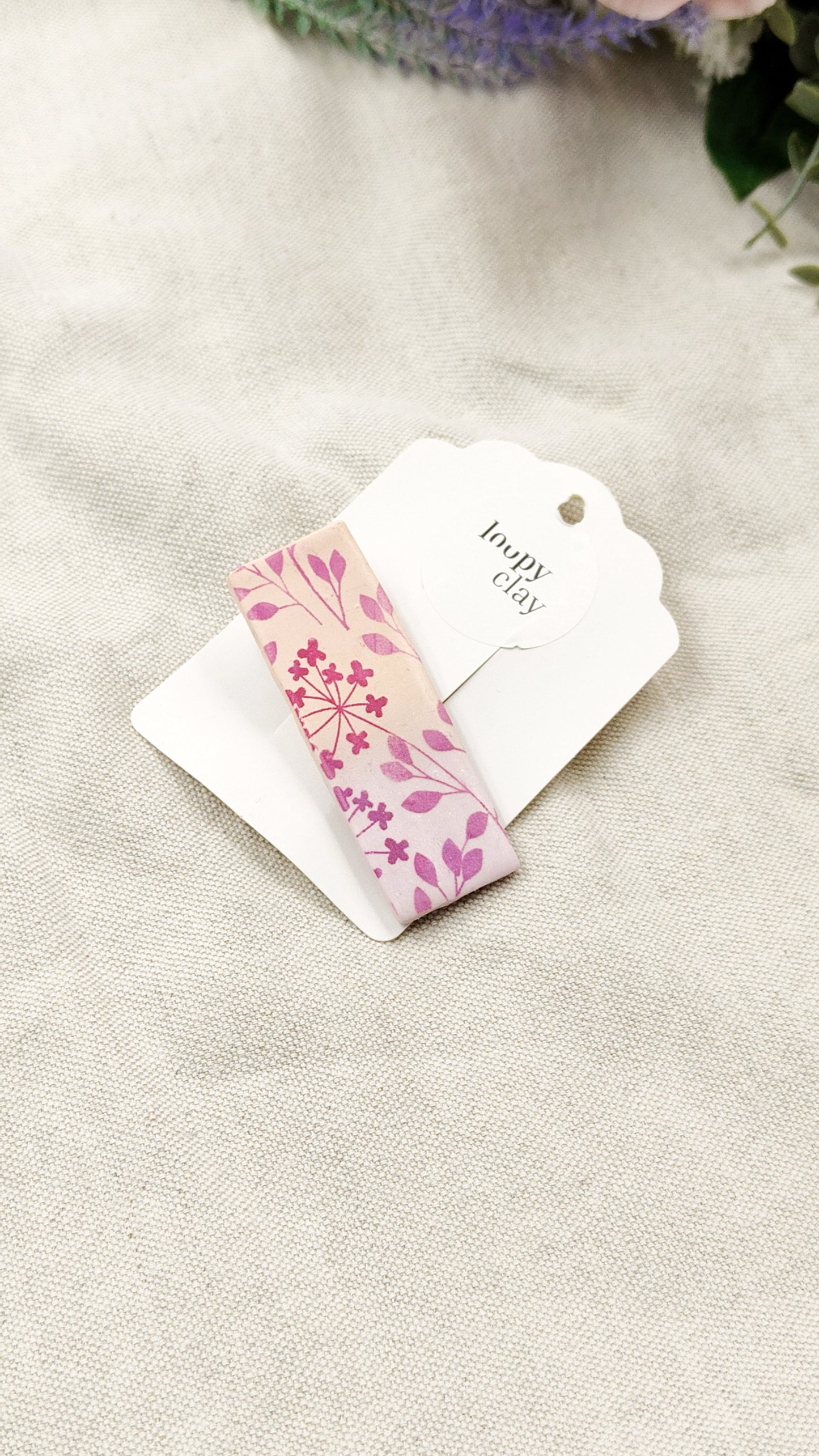 Fermagli capelli con fiori dipinti