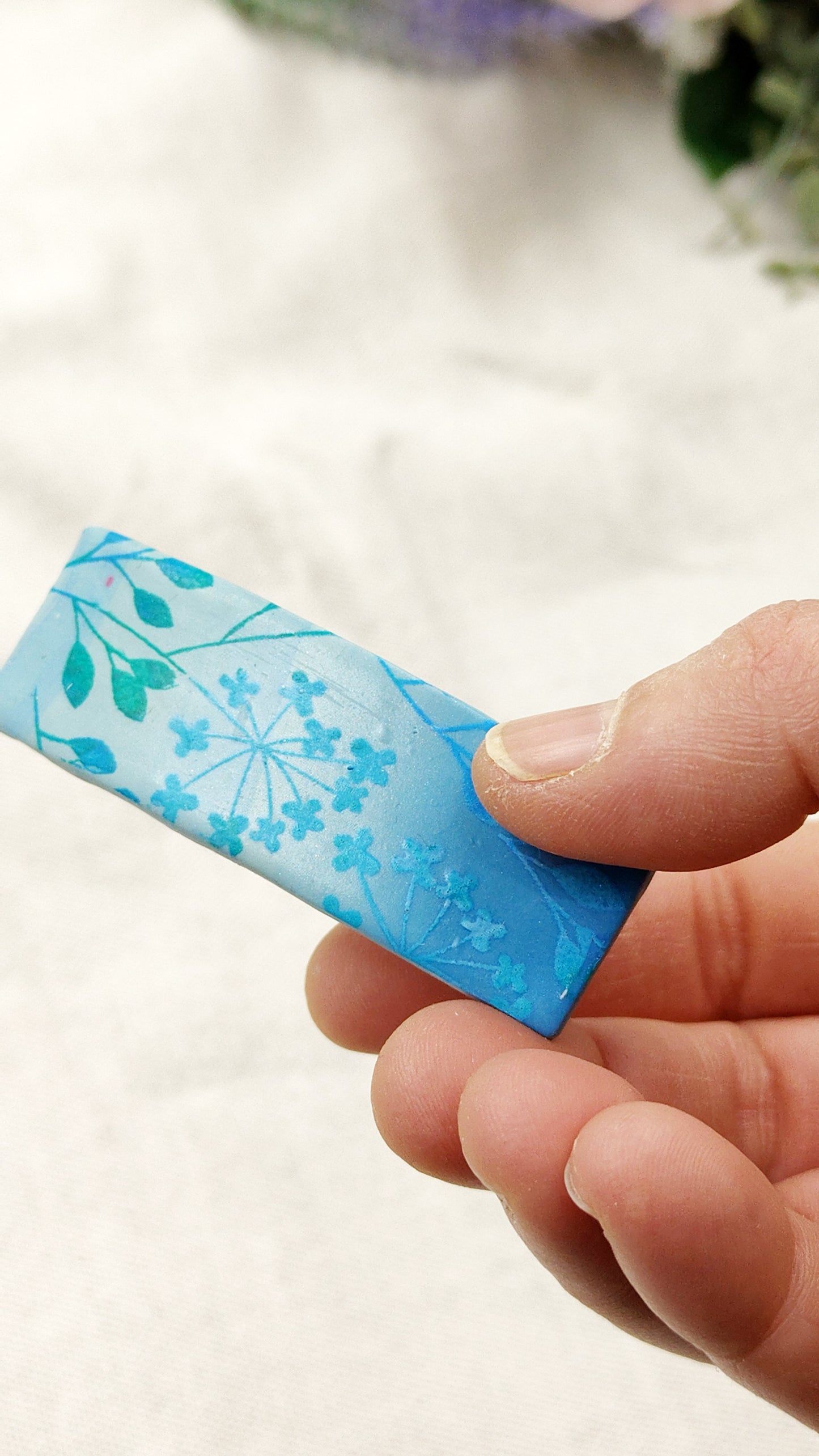 Fermagli capelli con fiori dipinti