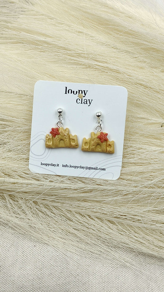 Orecchini Castello Sabbia Stella Marina Mare Estate