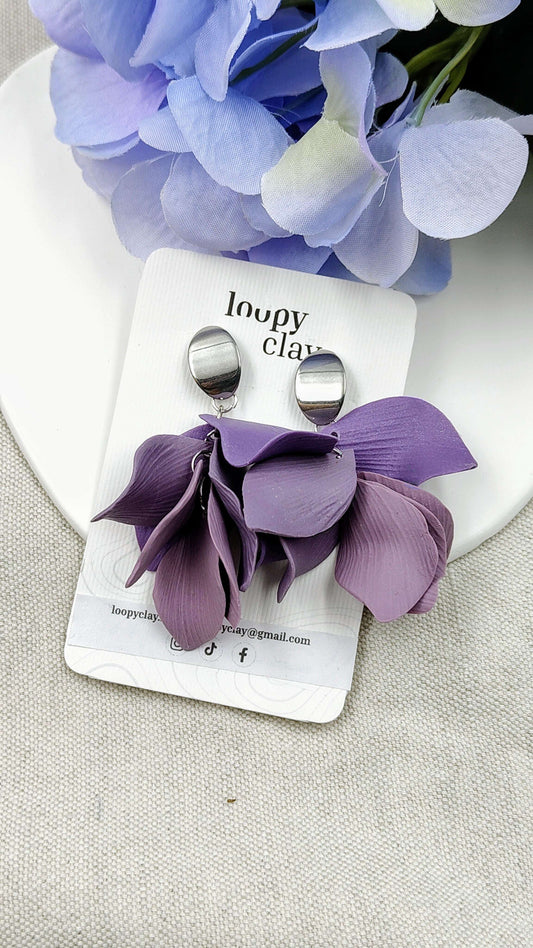 Orecchini "Glicine d'Argento" | Riflessi Freddi e Poetici