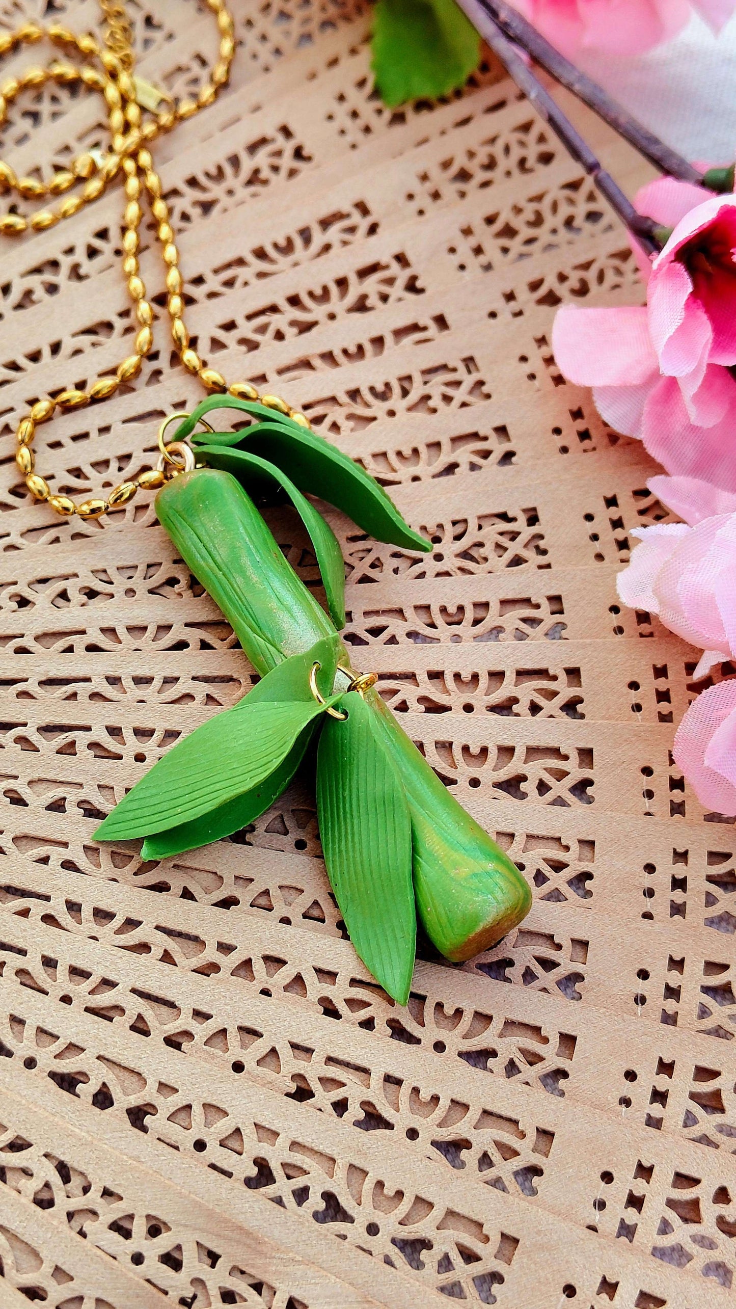 Collana Bamboo Branch Pendant | I Love Japan