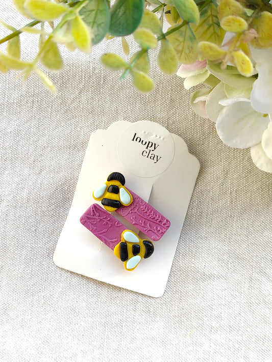 Collezione Primavera | Fermagli capelli artigianali con api