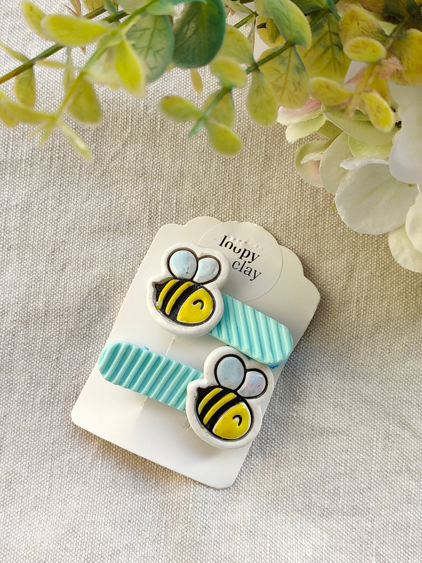 Collezione Primavera | Fermagli capelli artigianali api kawaii