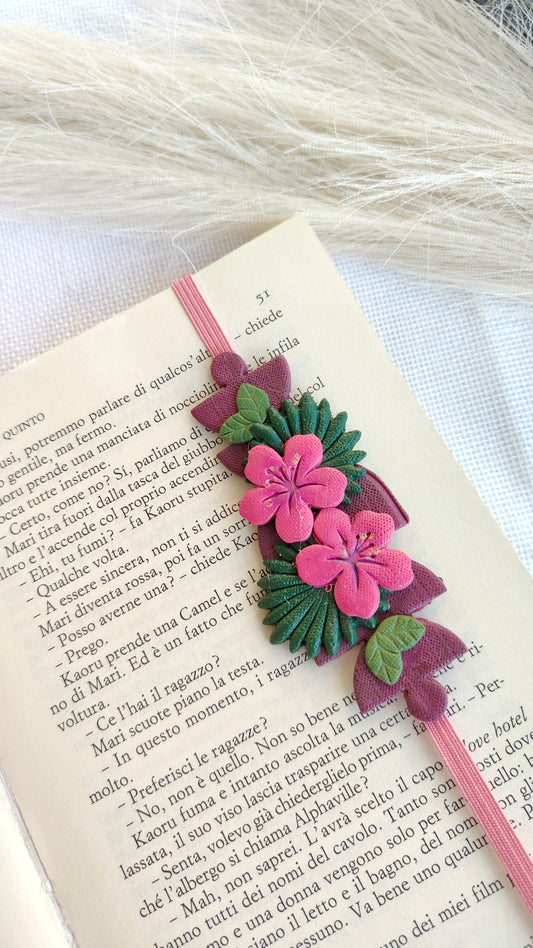 Collezione Boho Chic | Segnalibri gioiello | Hibiscus Fucsia