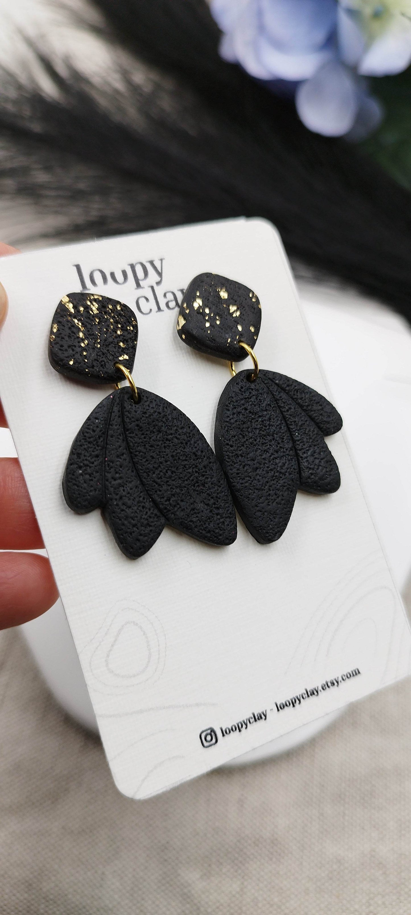 Orecchini vintage - Loopy Clay