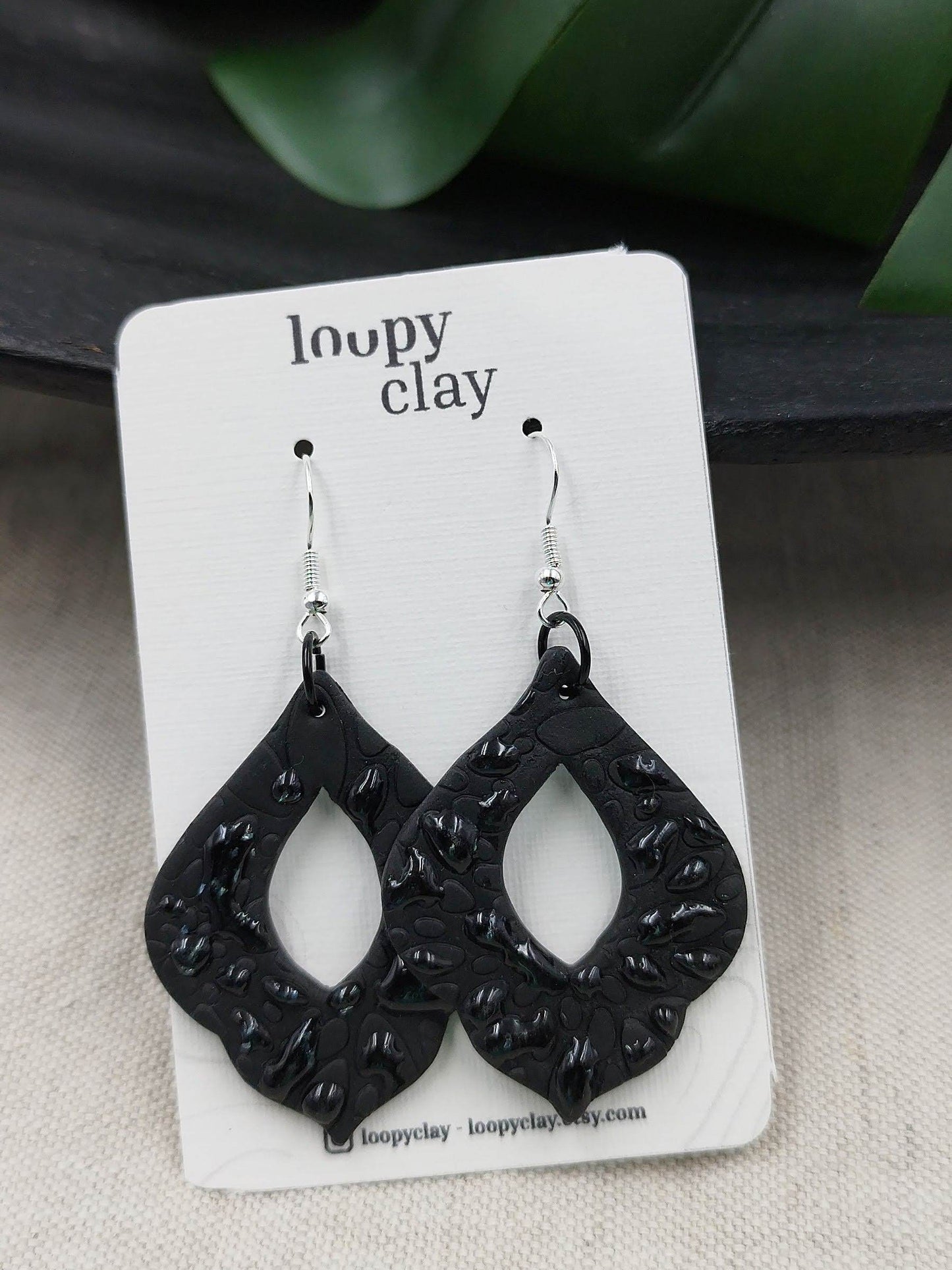 Orecchini stile vintage bagliori notturni - Loopy Clay