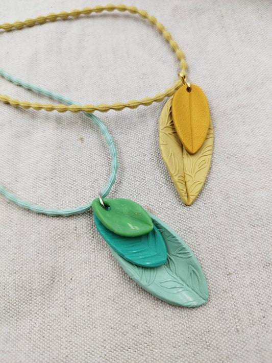 Ciondolo Foglia Design natura - Loopy Clay