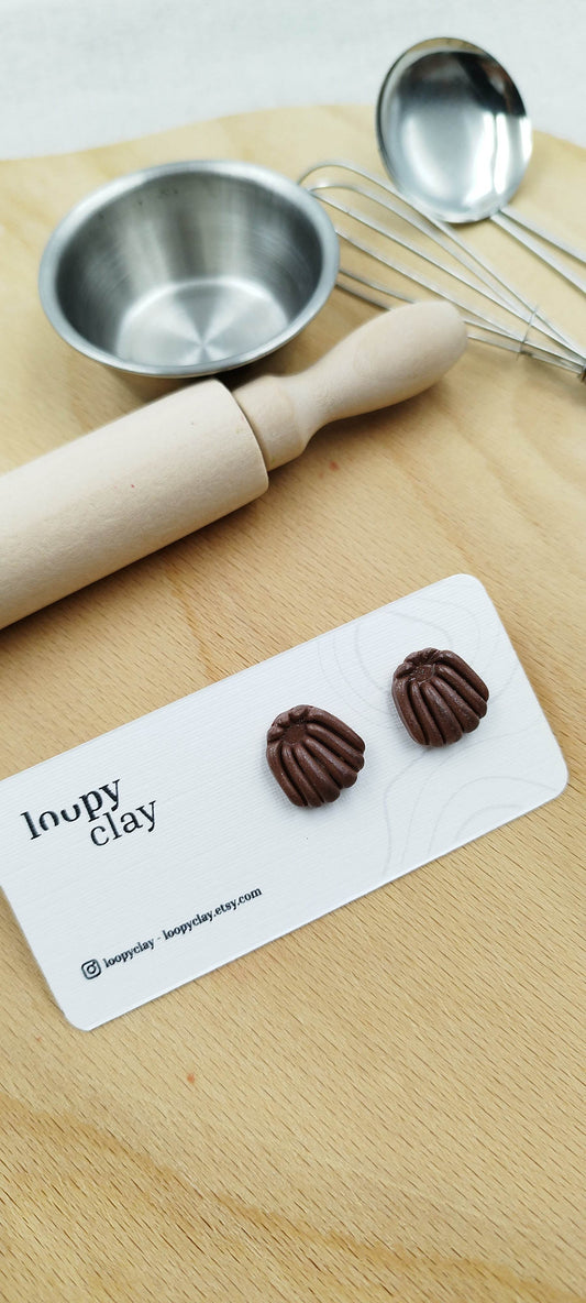 Orecchini piccoli: breakfast collections pudding - Loopy Clay