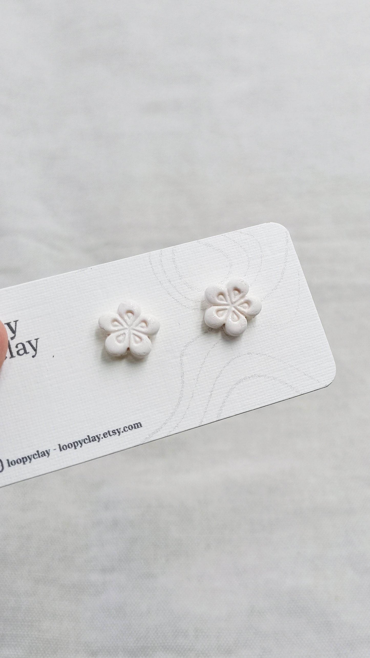 Orecchini mini fiorellini - tocchi di luce - Loopy Clay