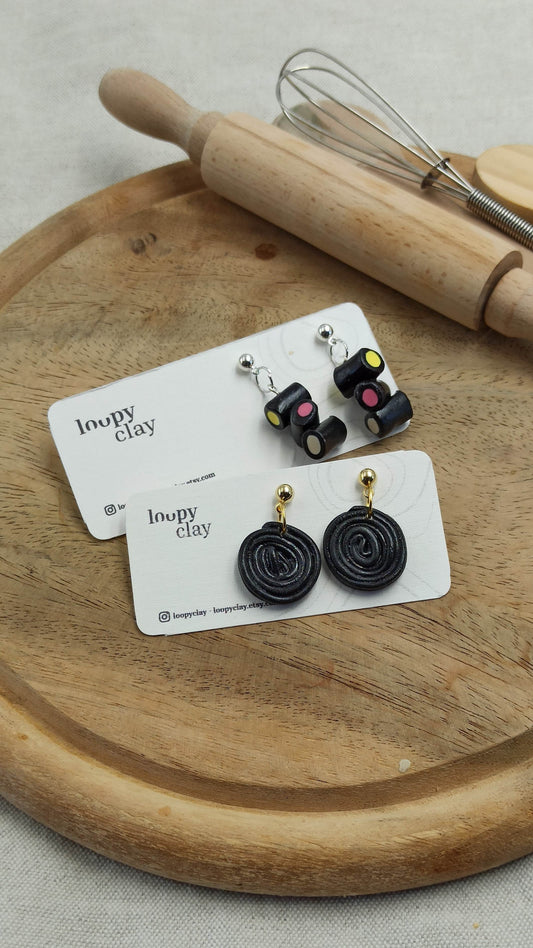 Orecchini Liquirizia - Loopy Clay