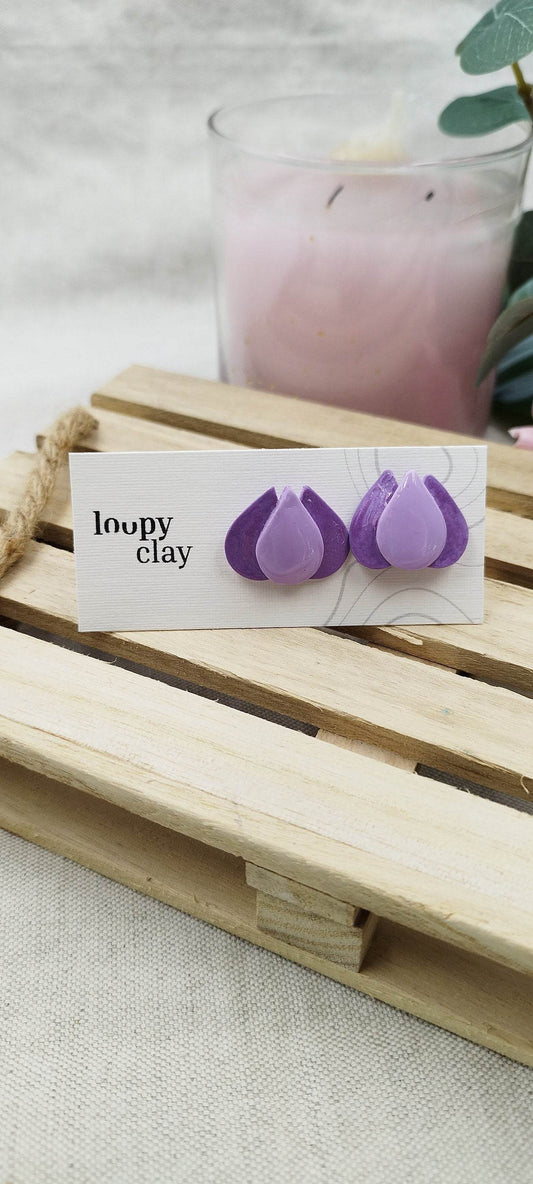 Orecchini copri lobo bocciolo - Loopy Clay