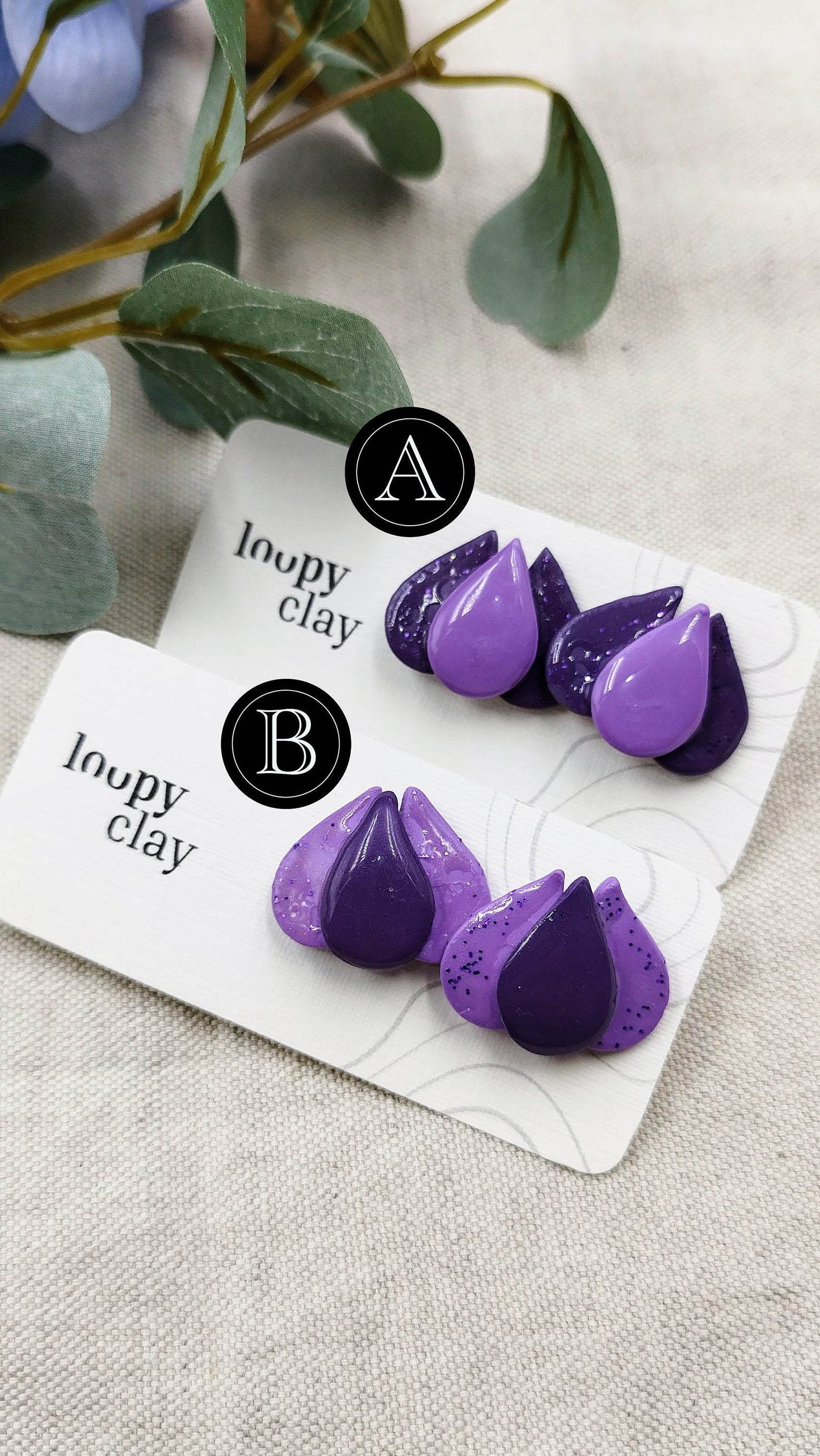 Orecchini copri lobo bocciolo - Loopy Clay
