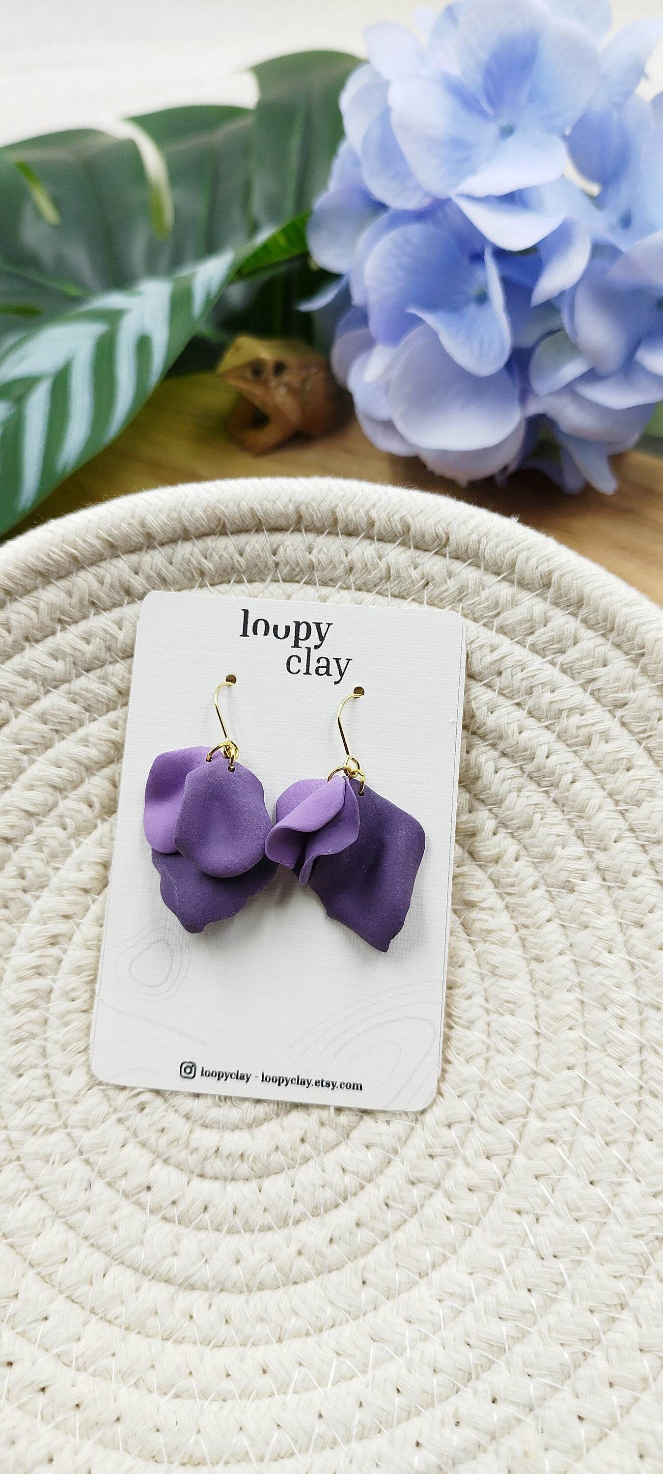 Orecchini Petali di Fiore delicati - Loopy Clay