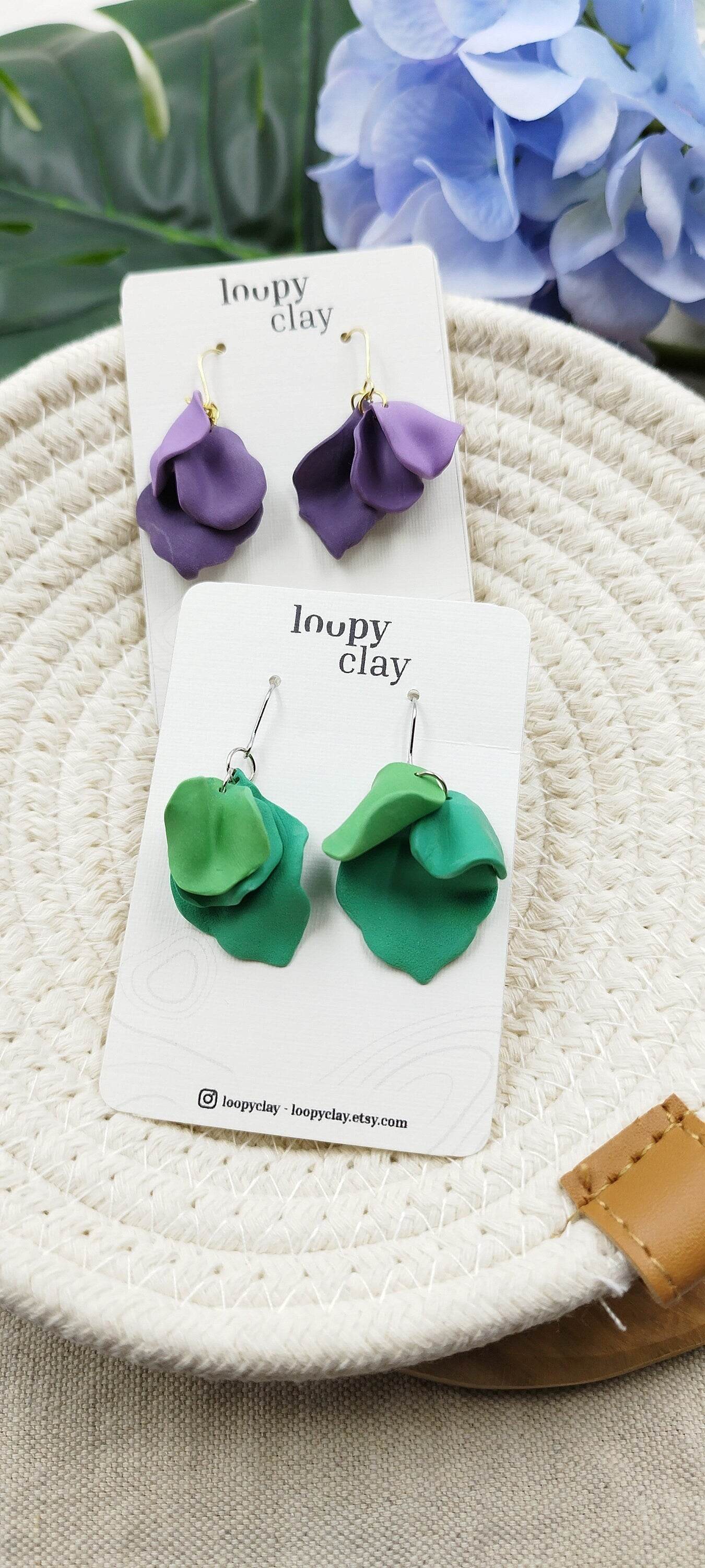 Orecchini Petali di Fiore delicati - Loopy Clay