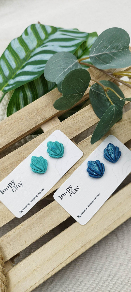 Orecchini a forma di conchiglia - Loopy Clay