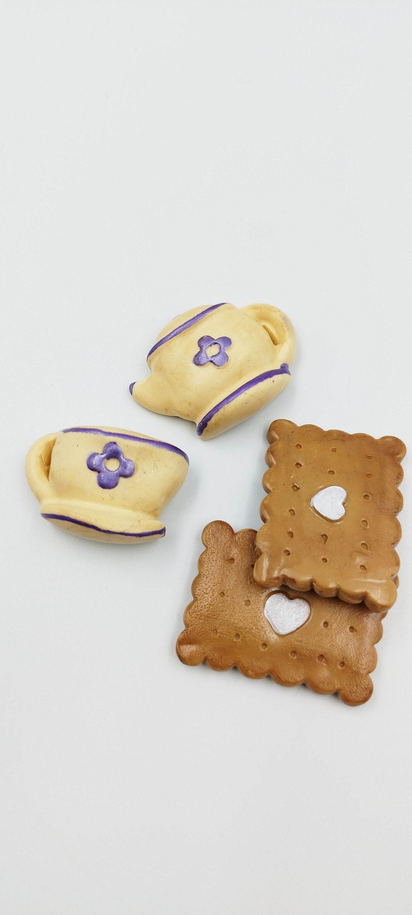 Calamite Frigo "Ora della Merenda" - fatte a mano, Decorazione Cupcakes e Servizio da Tè - Ideale per Cucina - Decorazioni cucina