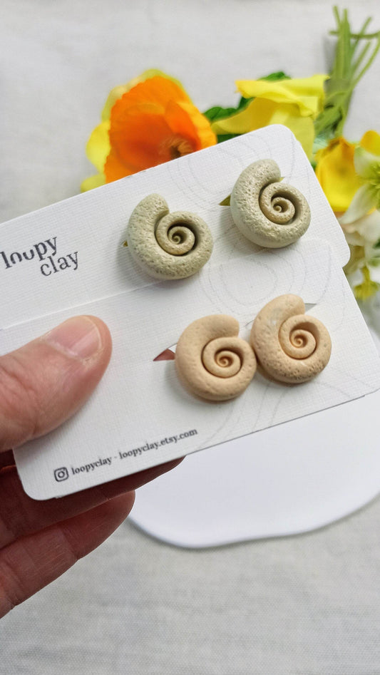 Orecchini a clip Conchiglia - Loopy Clay