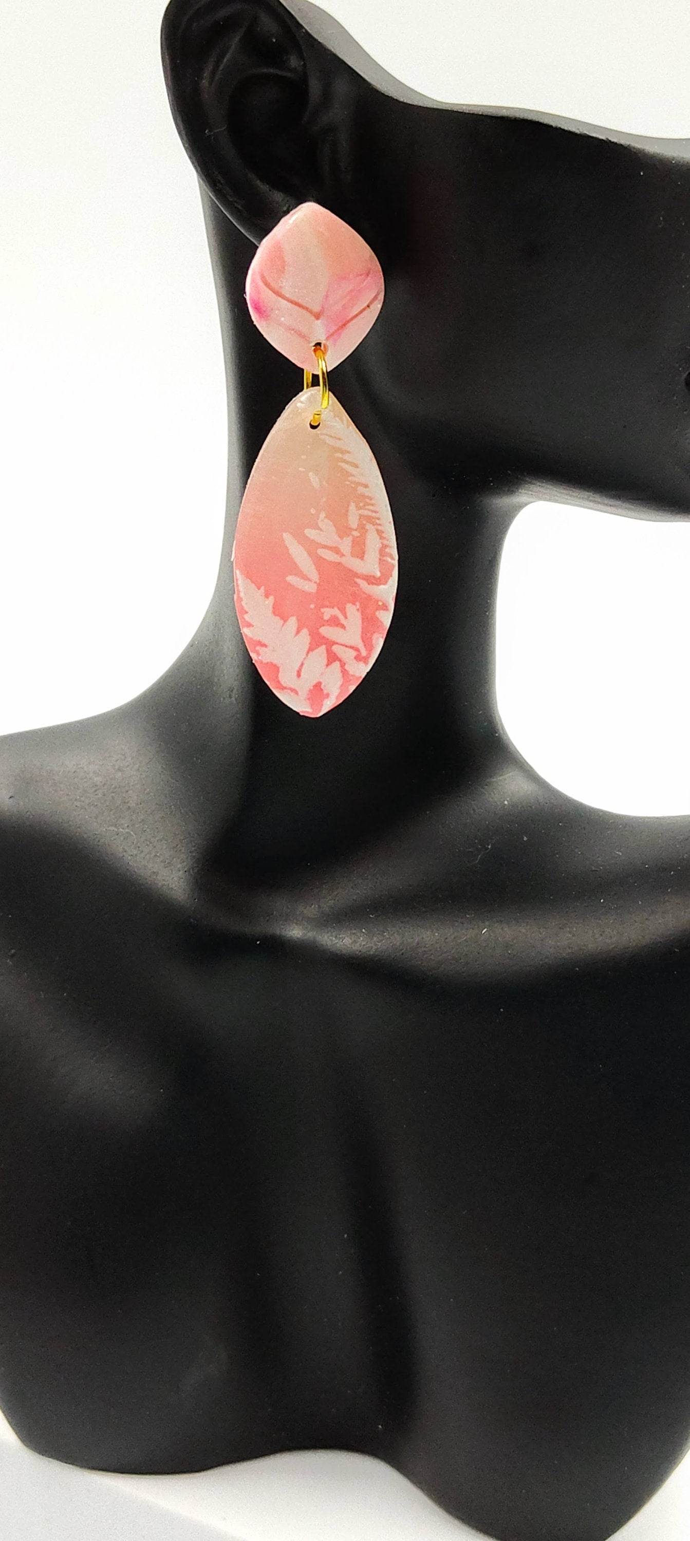 Orecchini pendenti effetto vetro - Loopy Clay