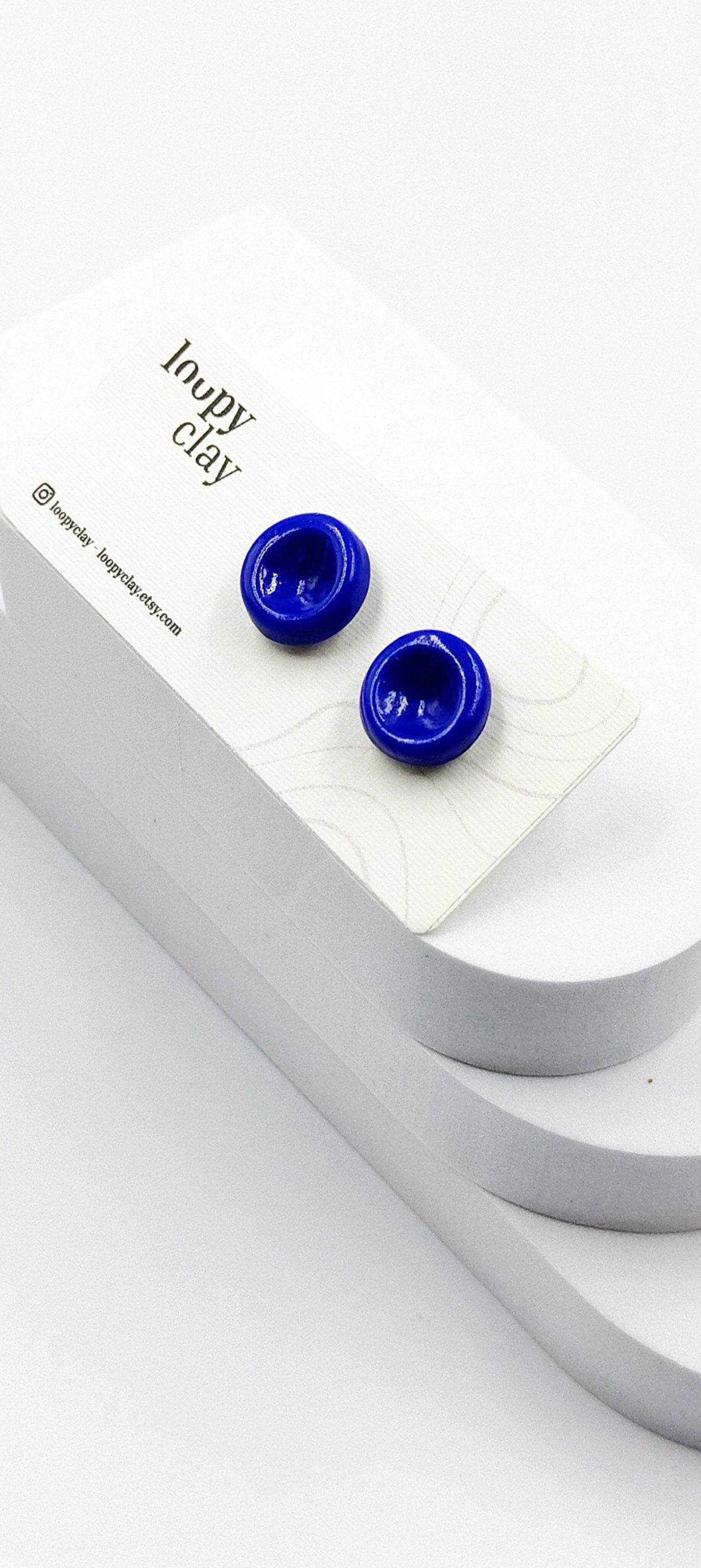Orecchini a bottone dots - Loopy Clay