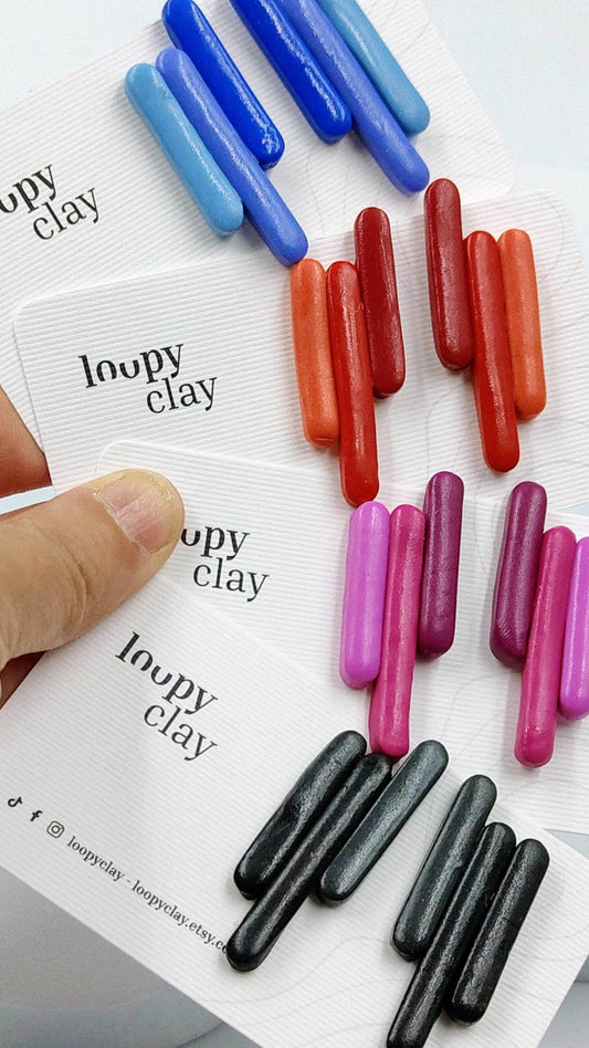 Orecchini Moderni Lineari - Loopy Clay