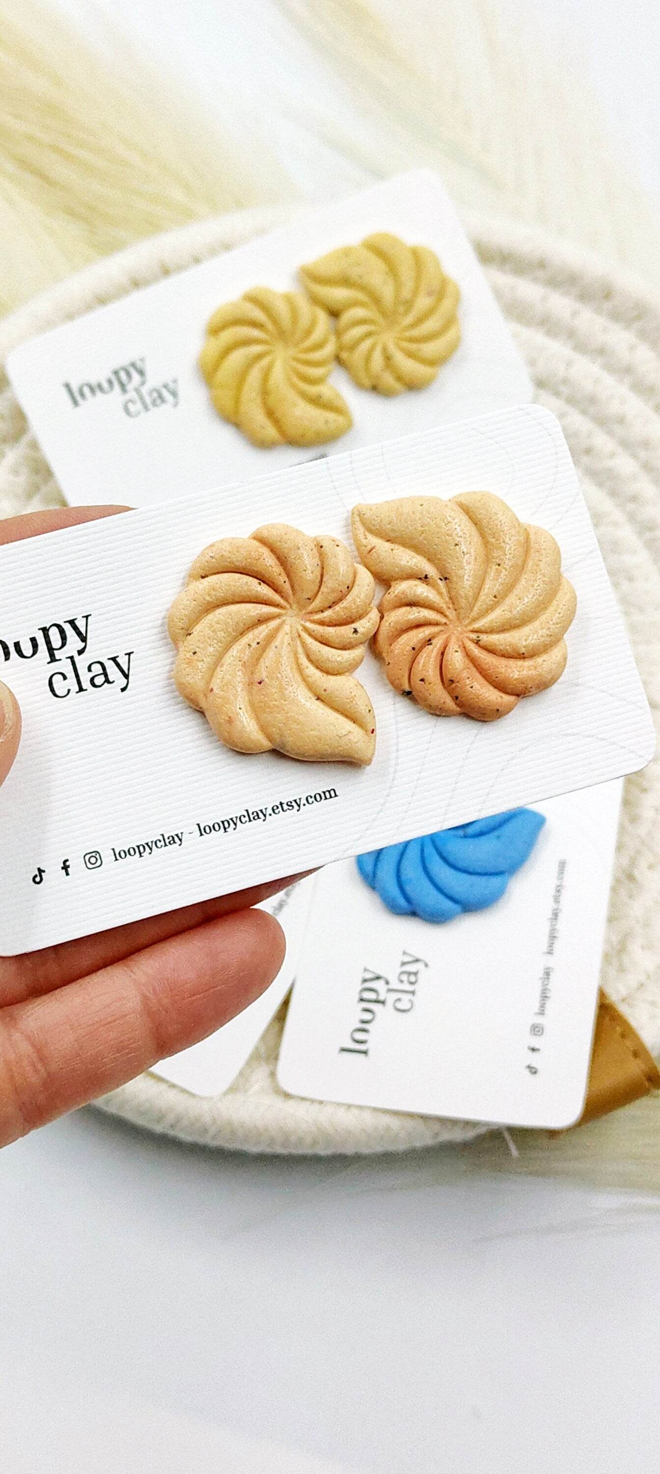 Orecchini Conchiglia moderna - Loopy Clay