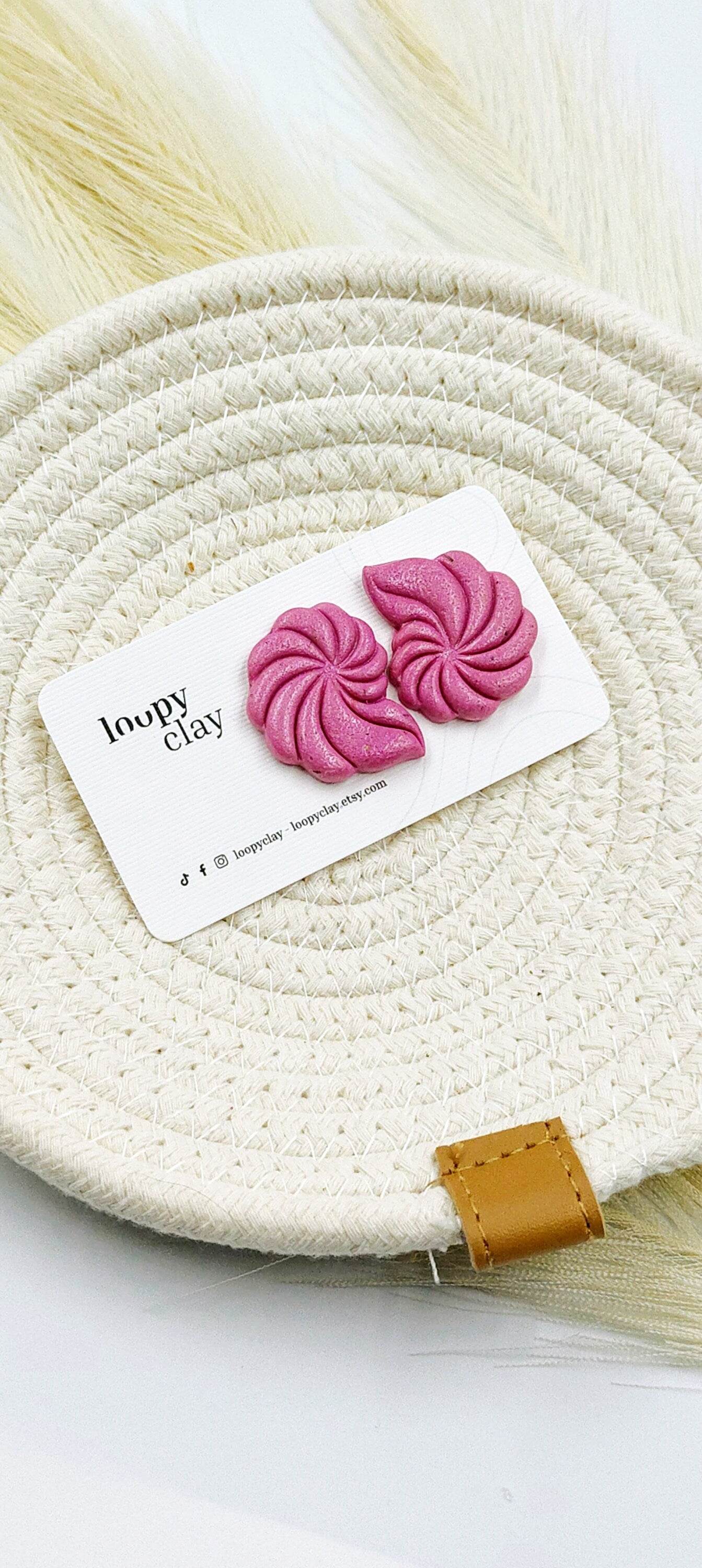 Orecchini Conchiglia a Clip, leggeri pratici e minimal chic - Loopy Clay
