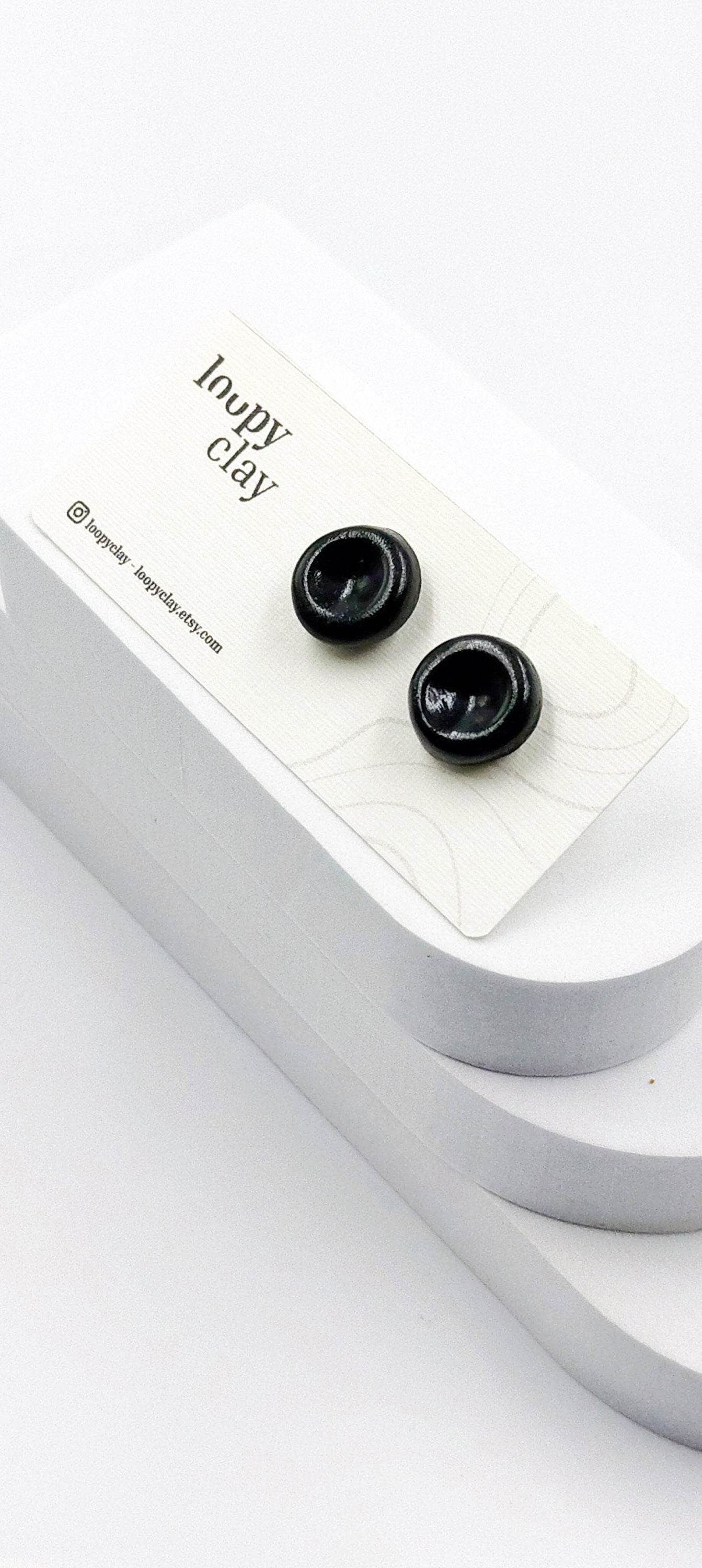 Orecchini a bottone dots - Loopy Clay