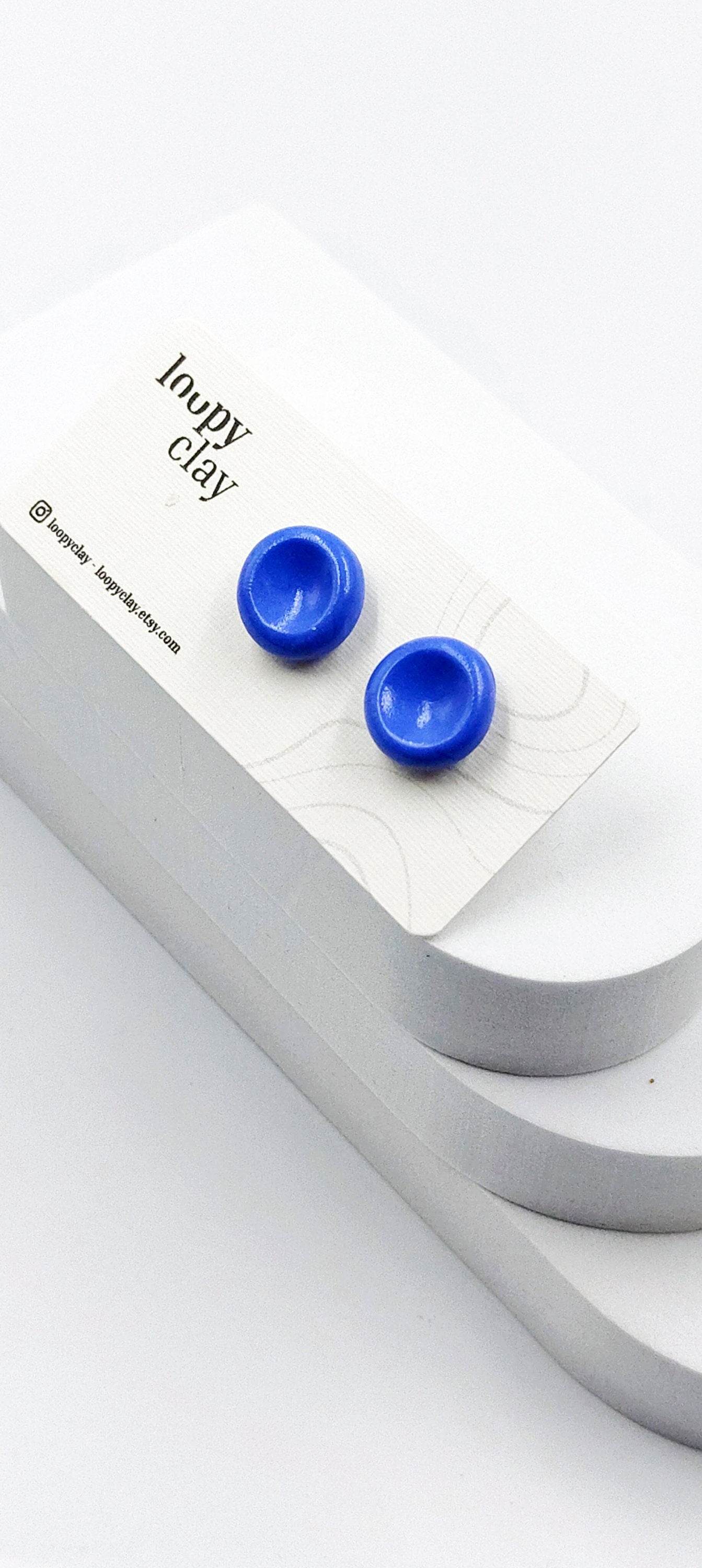 Orecchini a bottone dots - Loopy Clay