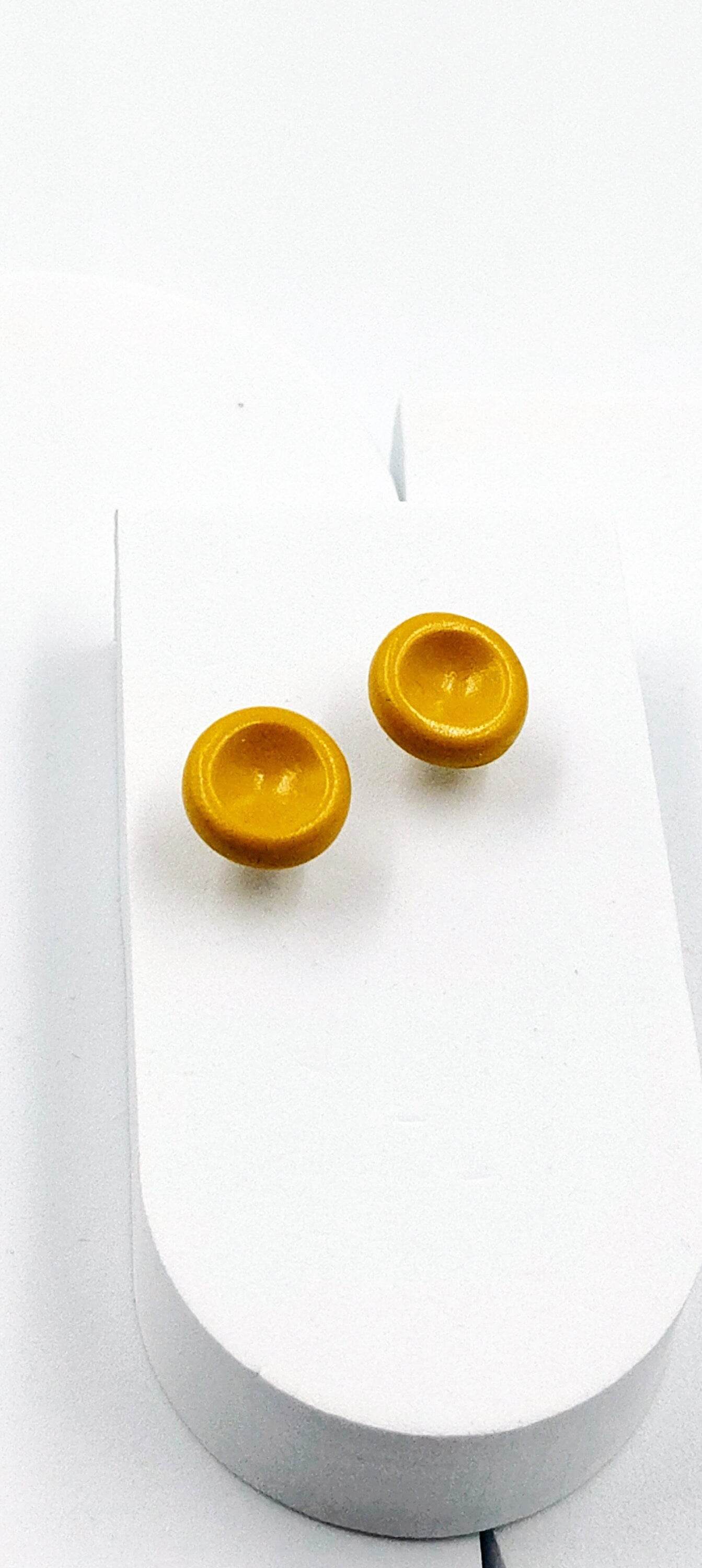 Orecchini a bottone dots, caldi - Loopy Clay
