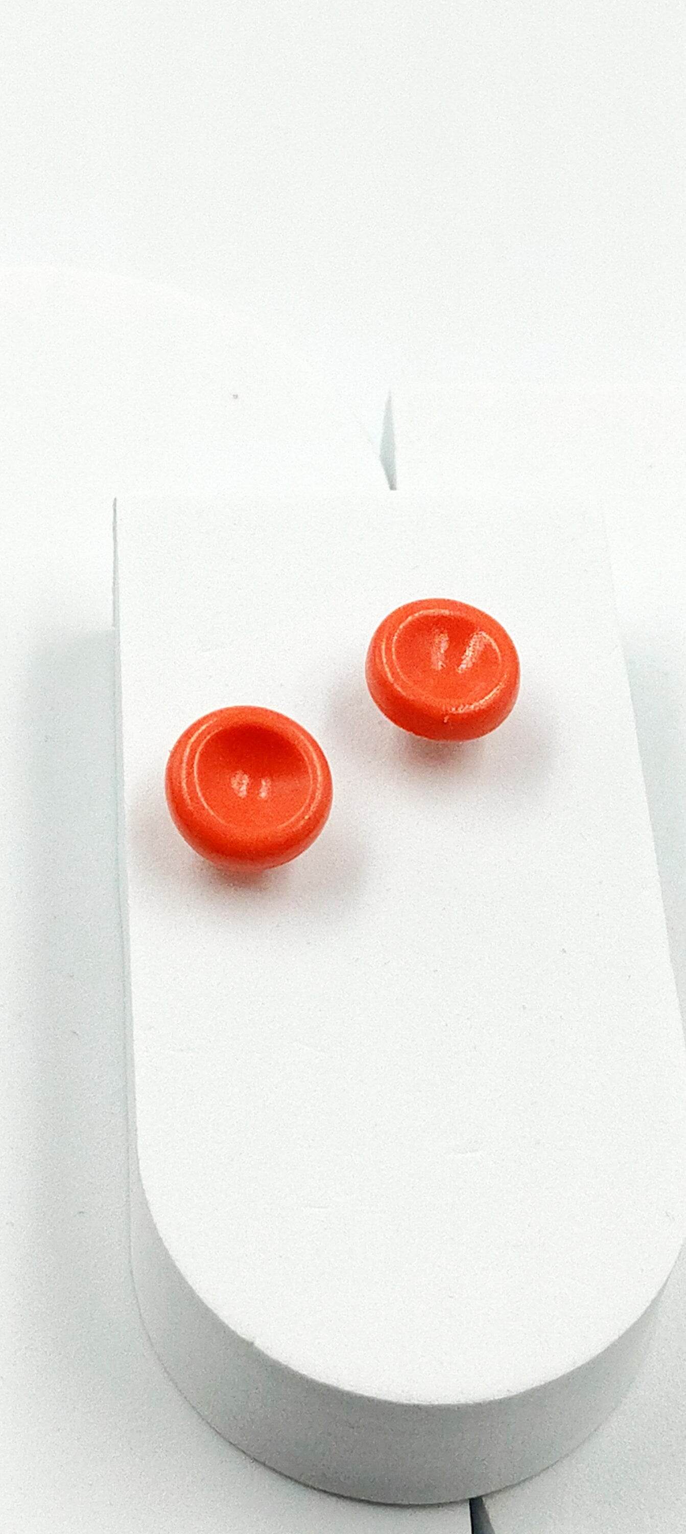 Orecchini a bottone dots, caldi - Loopy Clay