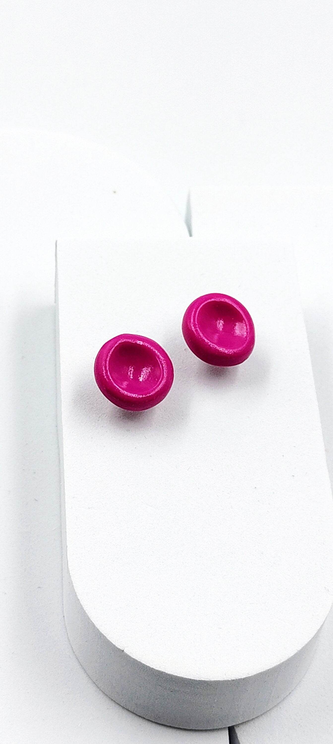 Orecchini a bottone dots, caldi - Loopy Clay