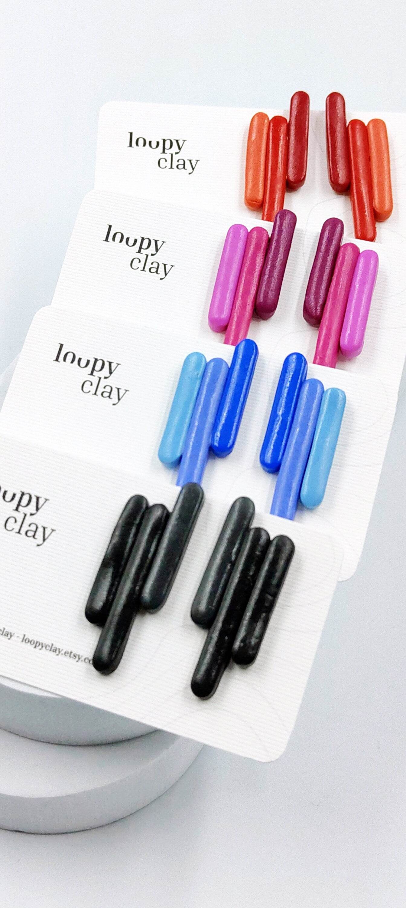 Orecchini Moderni Lineari - Loopy Clay