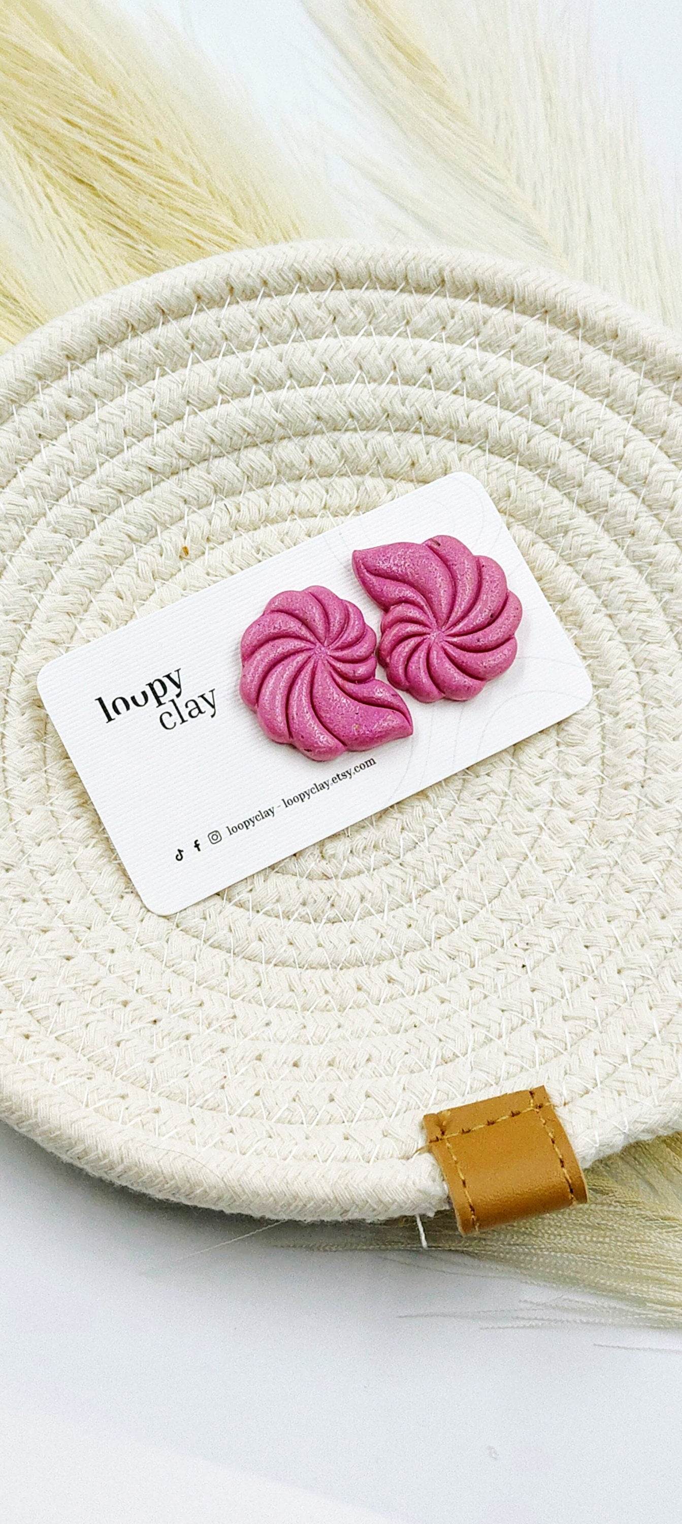 Orecchini Conchiglia moderna - Loopy Clay