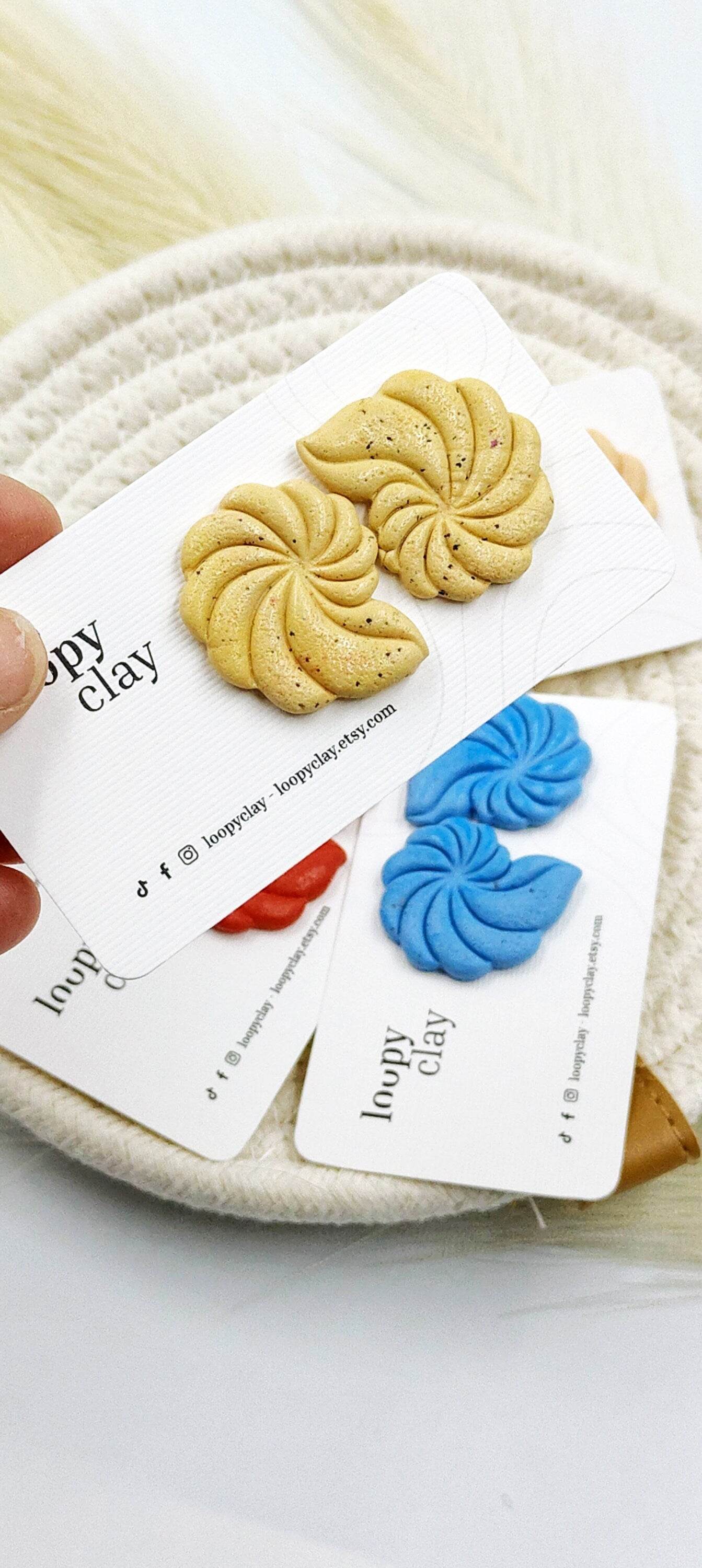 Orecchini Conchiglia moderna - Loopy Clay
