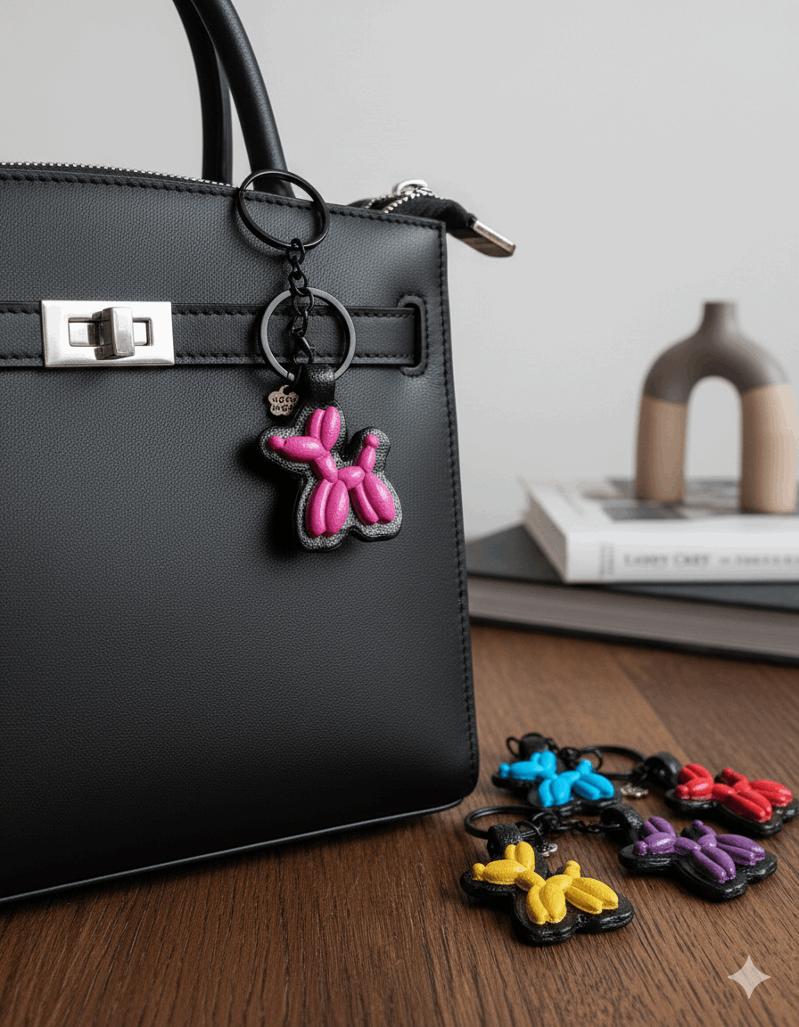 Collezione Pop Art | Portachiavi Balloon Dog Koons - cold set