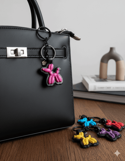 Collezione Pop Art | Portachiavi Balloon Dog Koons - Acid Neon set