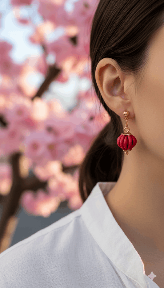 Orecchini "Lanterne di Gion" (Chouchin Rosse) | Collezione I Love Japan