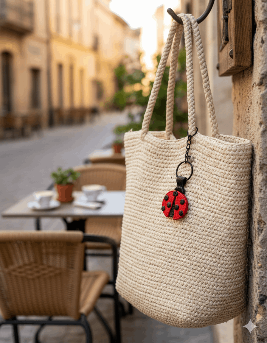 Collezione Primavera | Portachiavi Coccinella Portafortuna